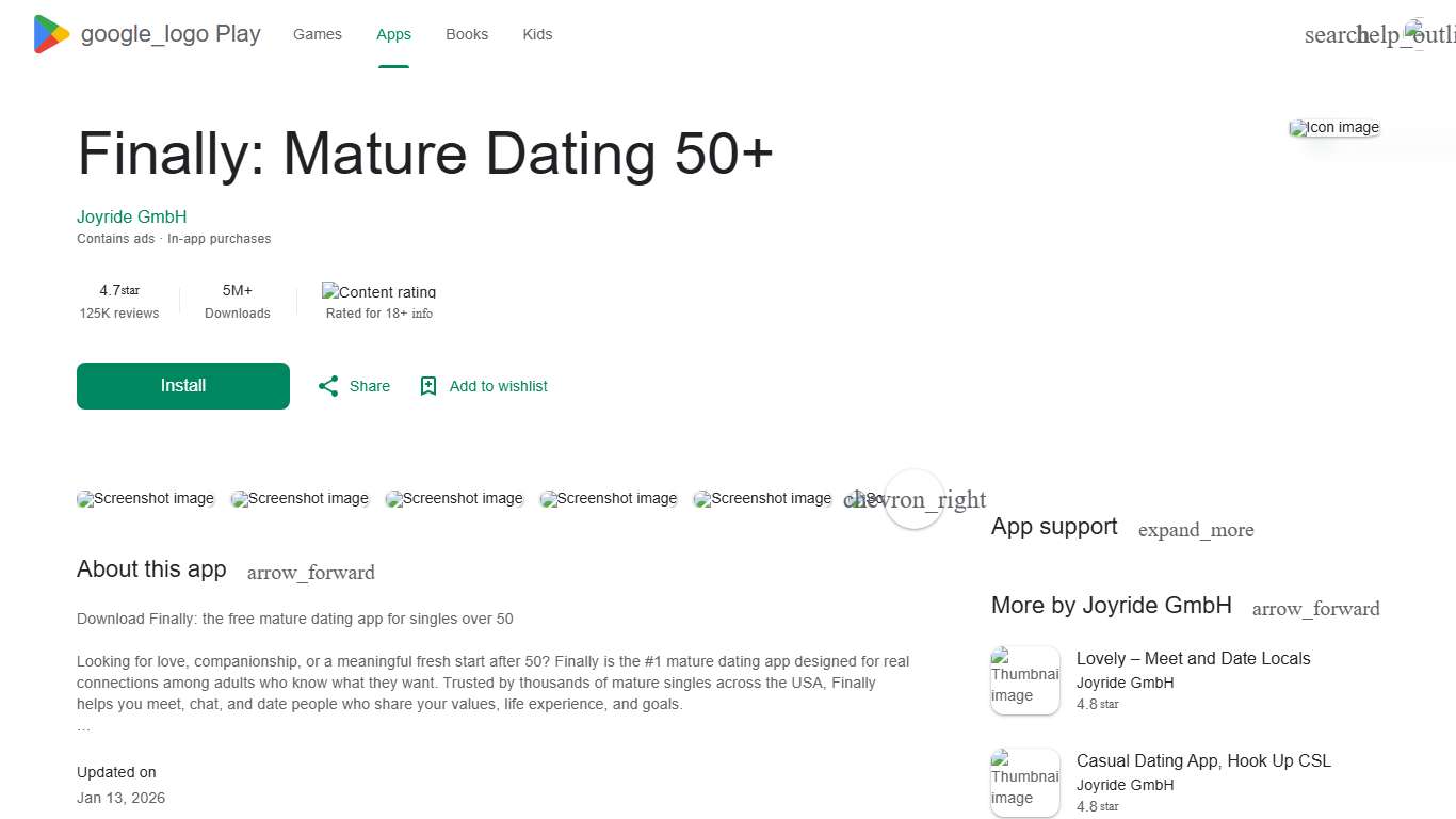 Finally: Mature Dating 50+ - Apps on Google Play